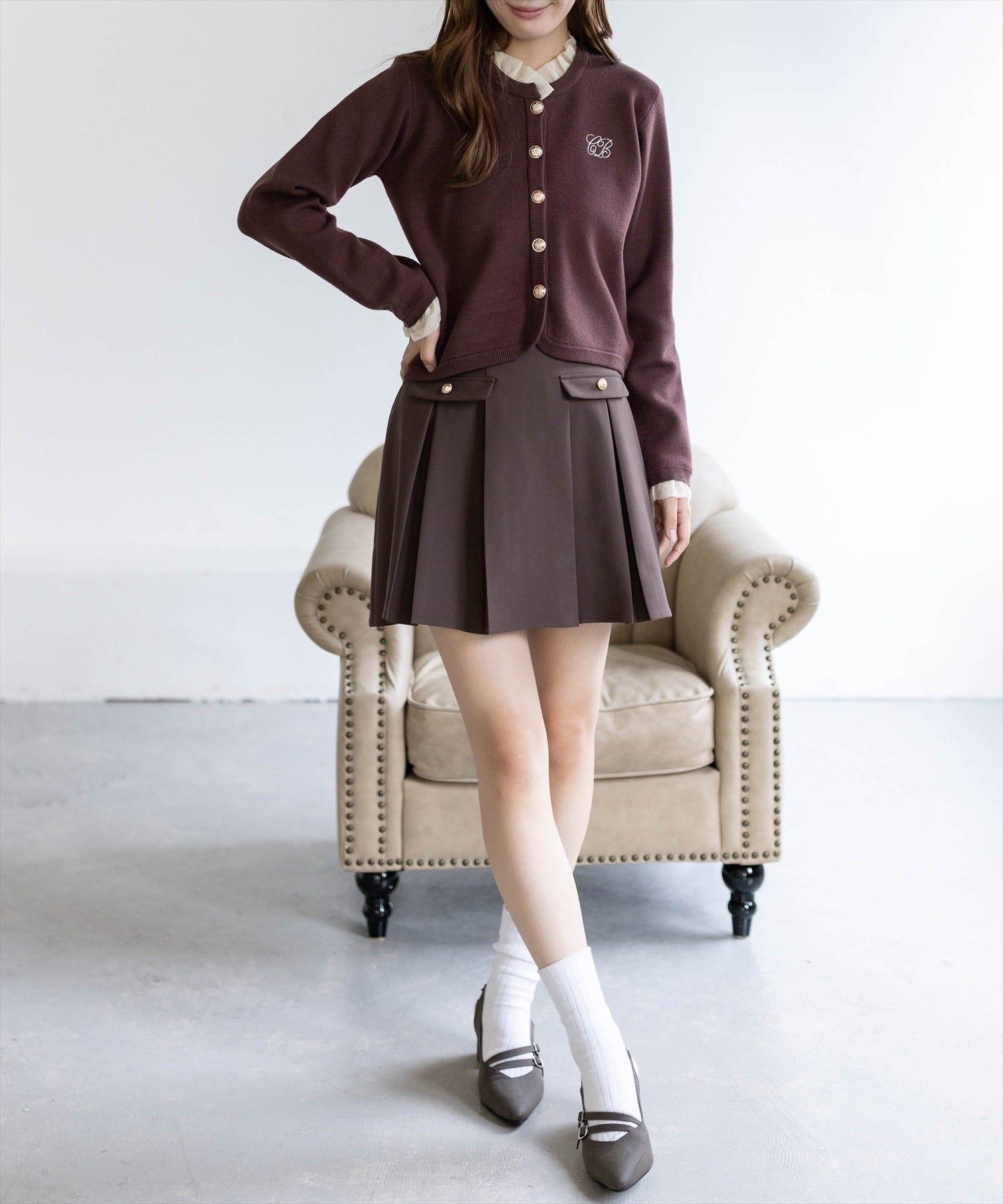 161cm/ブラウン着用