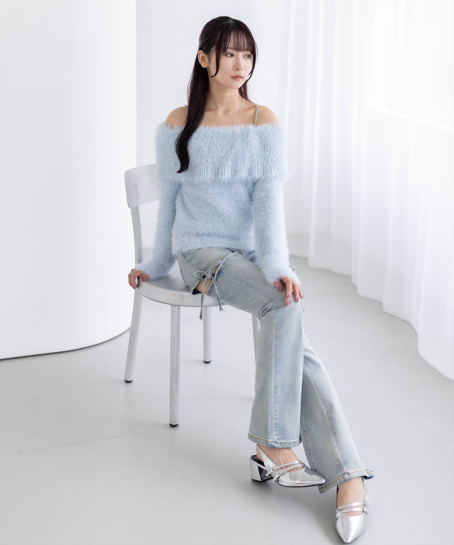 162cm/サックス着用