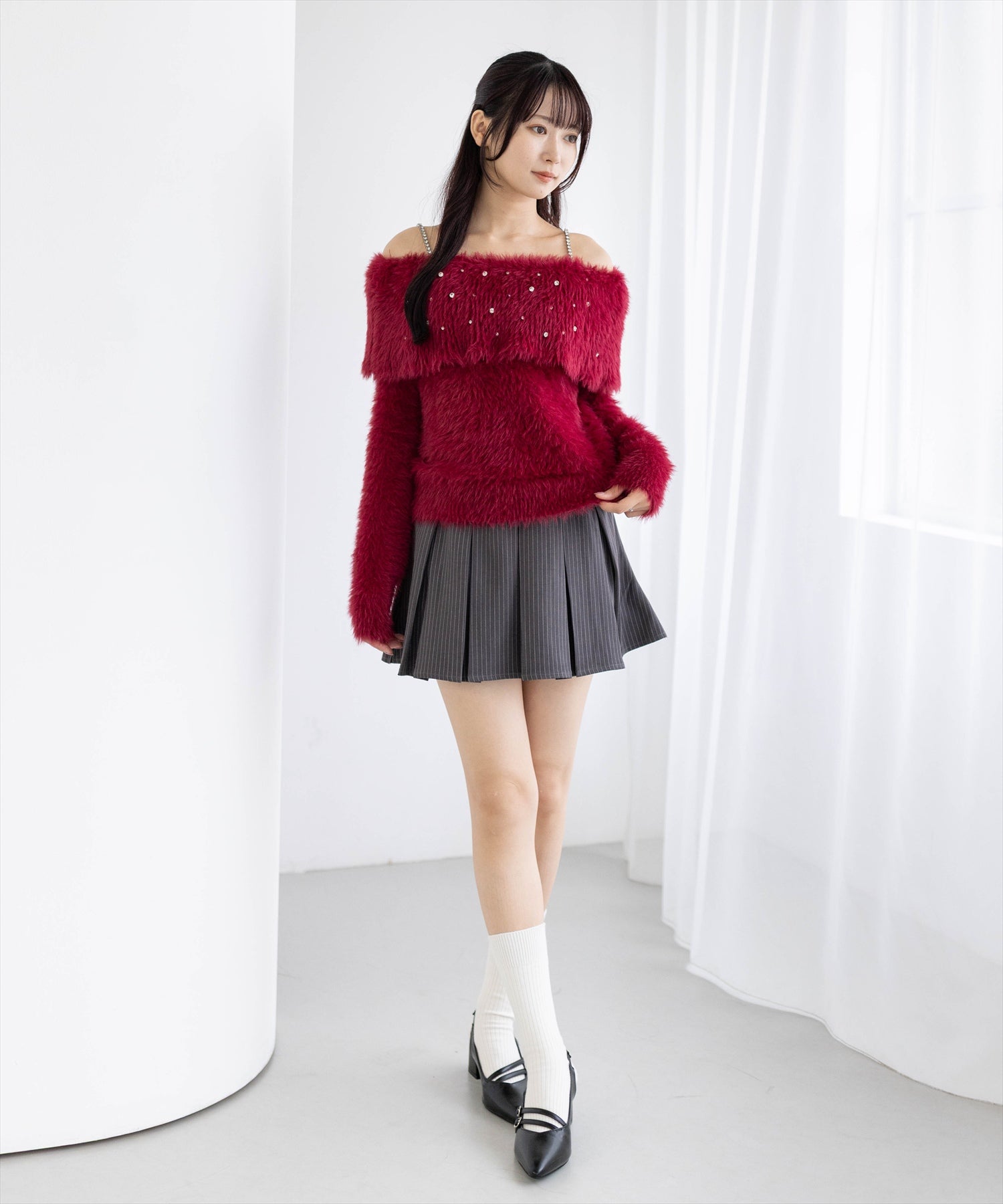 162cm/ボルドー着用