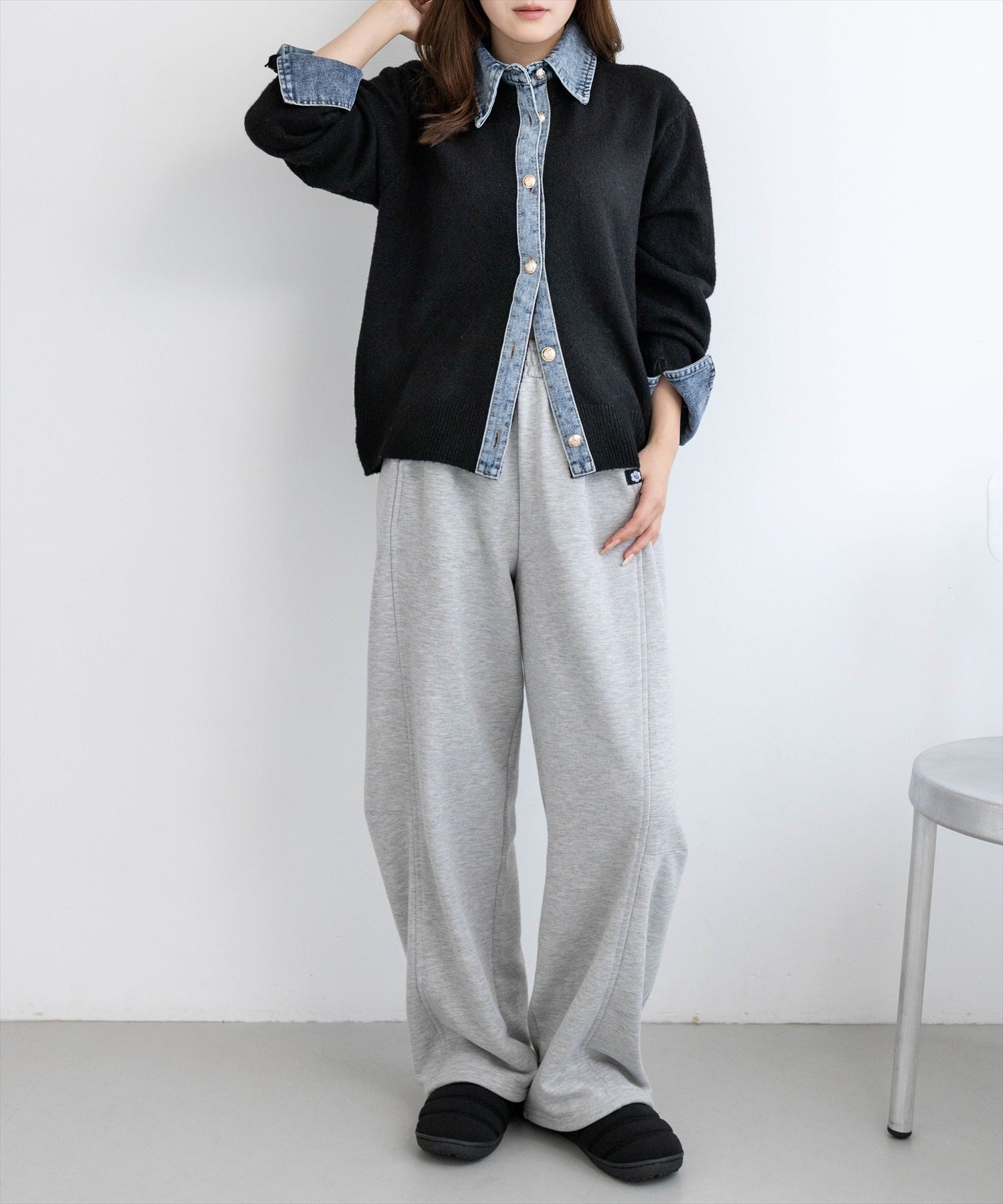 163cm/ブラック着用