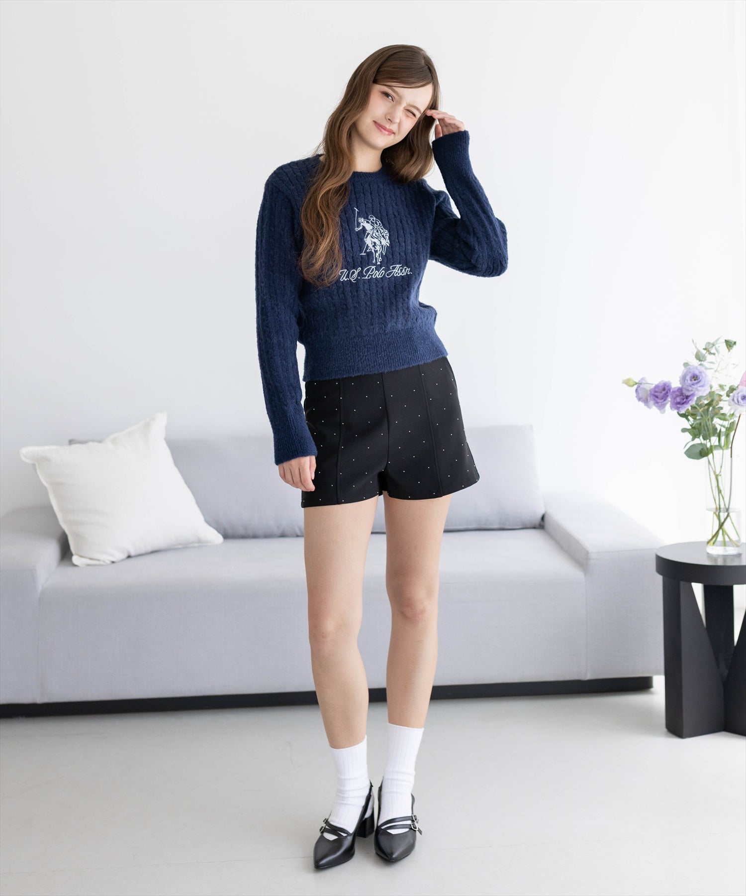 172cm/ネイビー着用