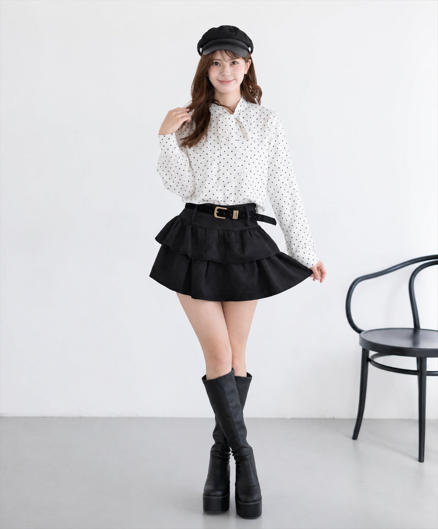 161cm/ブラック着用