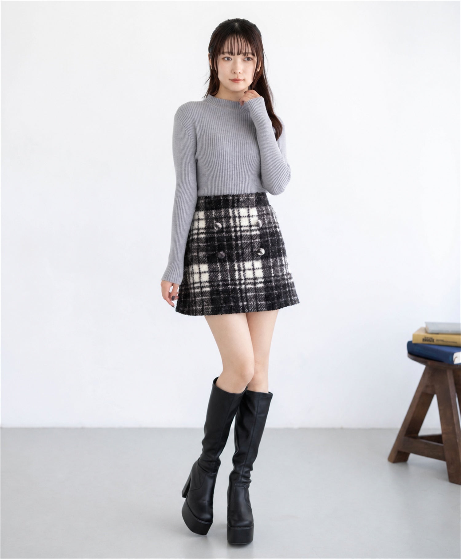 162cm/ブラック着用