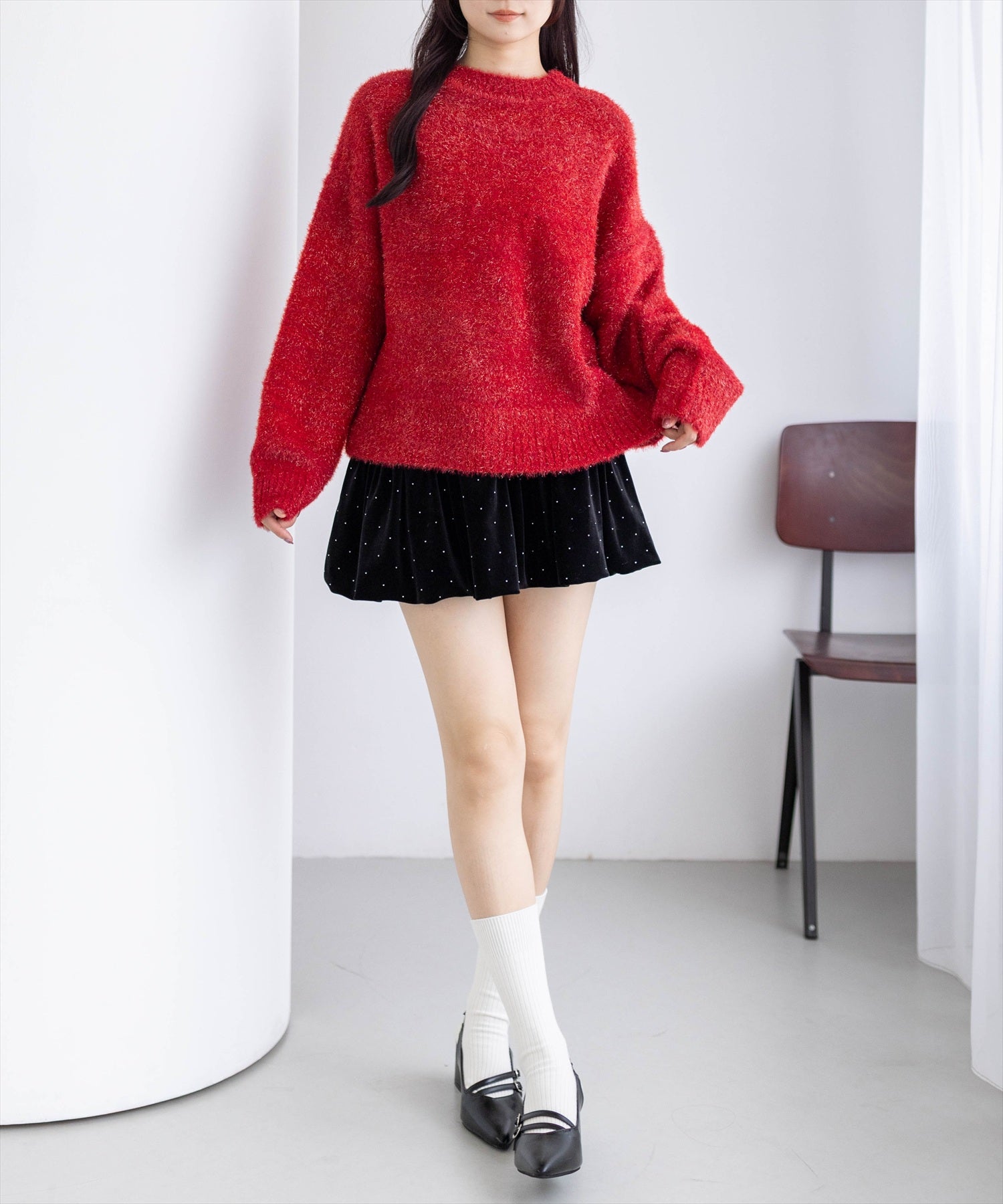 162cm/レッド着用