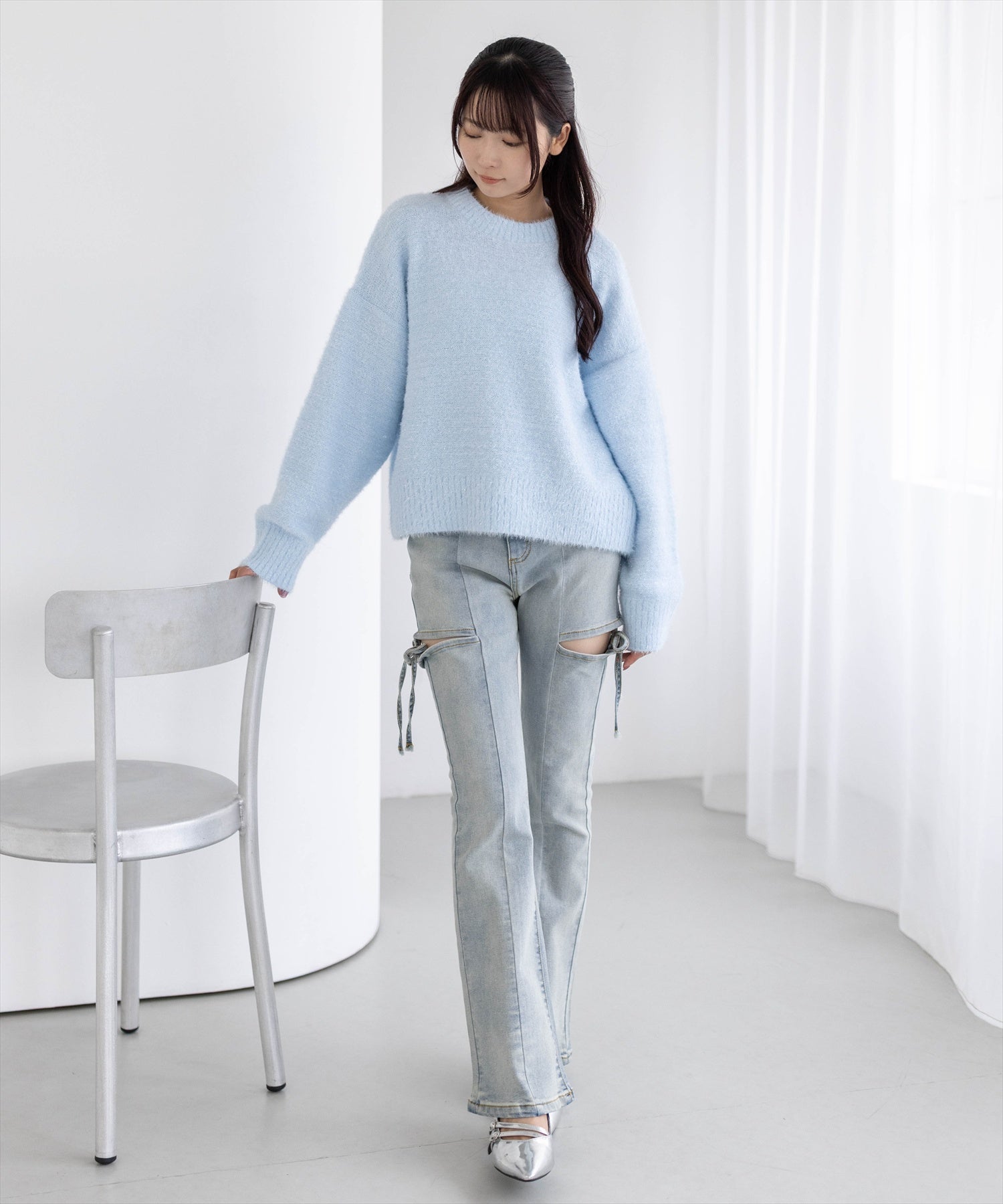 162cm/サックス着用