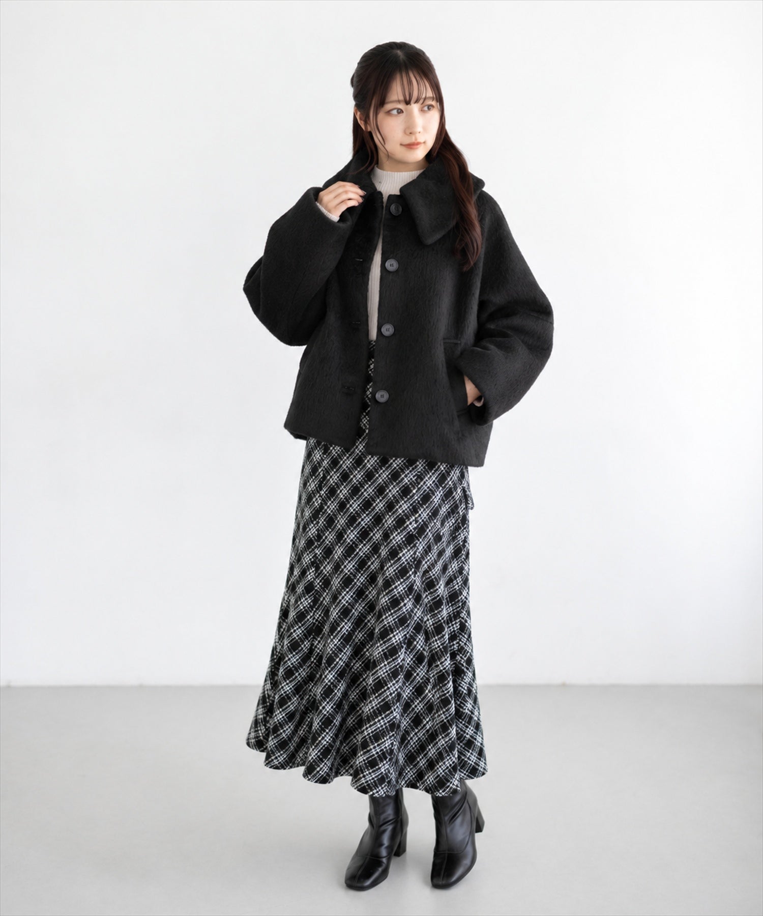 162cm/ブラック着用