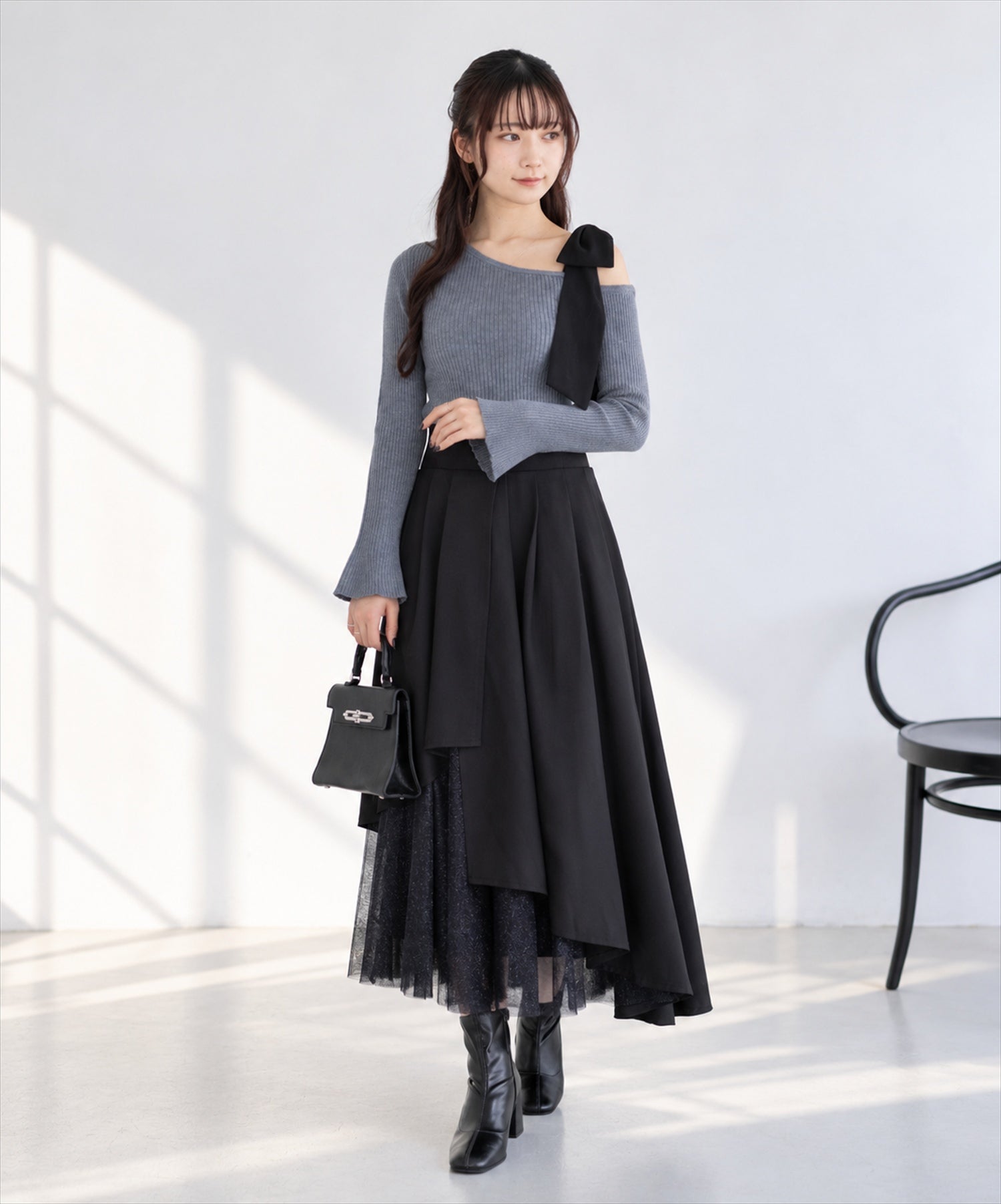 162cm/ブラック着用