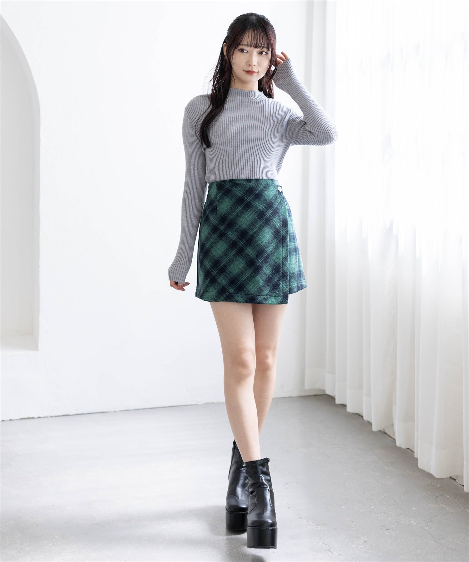 162cm/グリーン着用